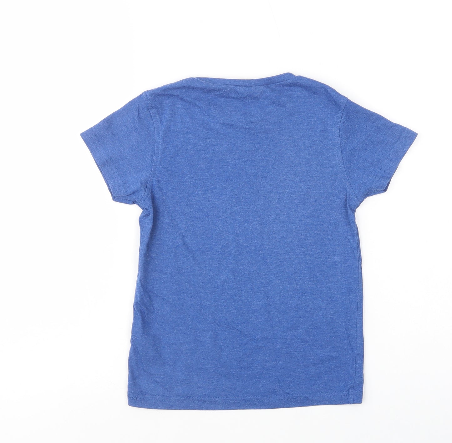 George Boys Blue  Cotton Pullover T-Shirt Size 6-7 Years Crew Neck Pullover
