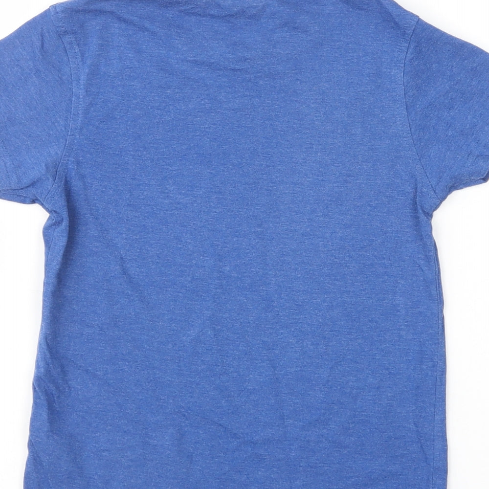George Boys Blue  Cotton Pullover T-Shirt Size 6-7 Years Crew Neck Pullover