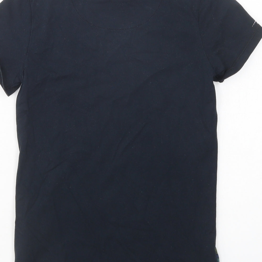 Ted Baker Boys Black  Cotton Pullover T-Shirt Size 7-8 Years Crew Neck Pullover - City Lights