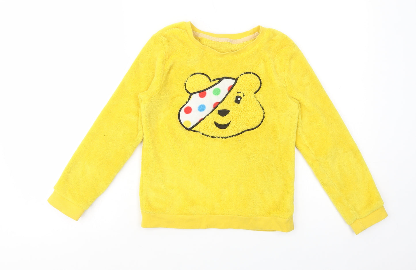 George Girls Yellow  Polyester Pullover Sweatshirt Size 8-9 Years  Pullover - Children In Need