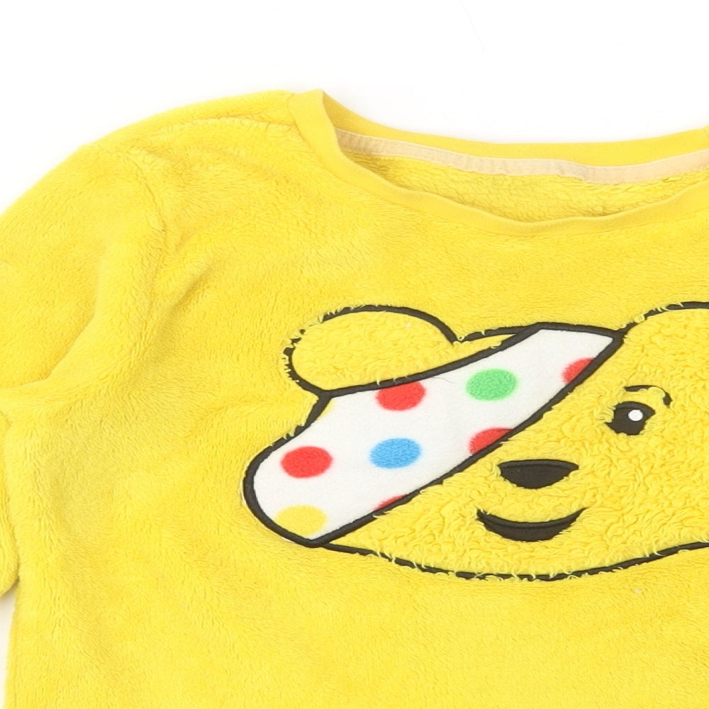 George Girls Yellow  Polyester Pullover Sweatshirt Size 8-9 Years  Pullover - Children In Need