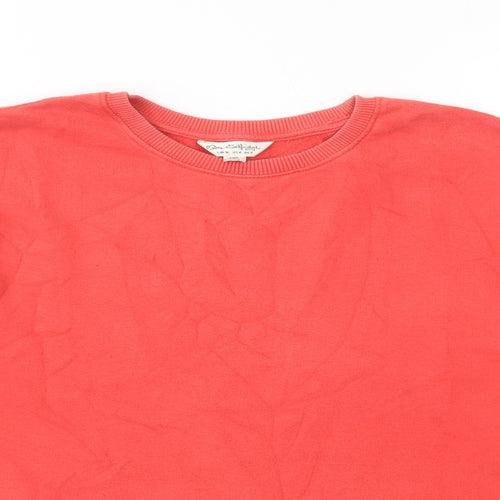 Miss Selfridge Womens Red  Cotton Pullover Sweatshirt Size 8  Pullover