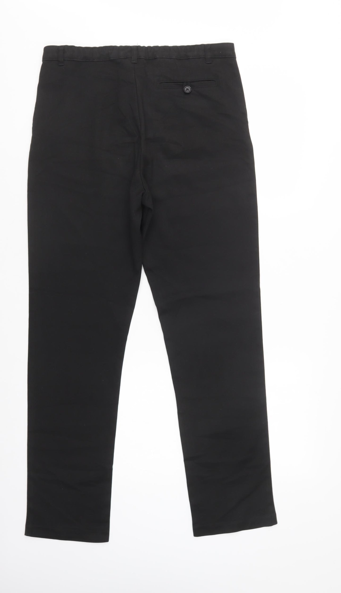 George Boys Black  Polyester Dress Pants Trousers Size 16 Years  Regular Button - School Wear