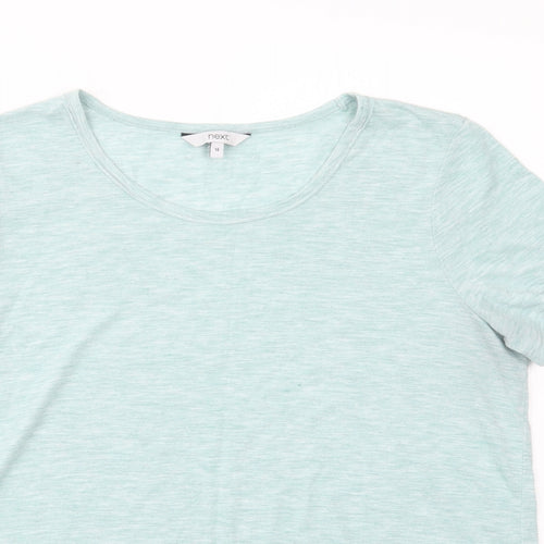 NEXT Womens Green  Viscose Basic T-Shirt Size 14 Crew Neck