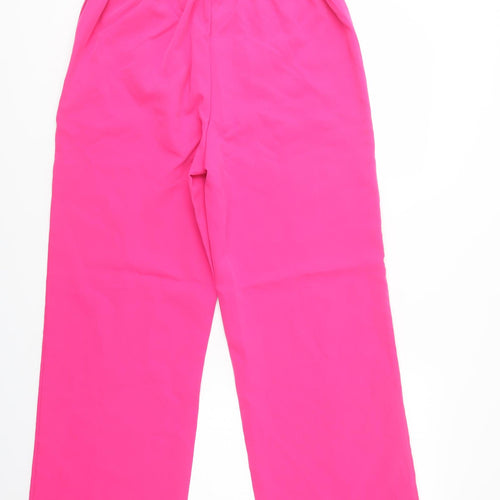 Pieces Womens Pink  Polyester Dress Pants Trousers Size L L32 in Regular