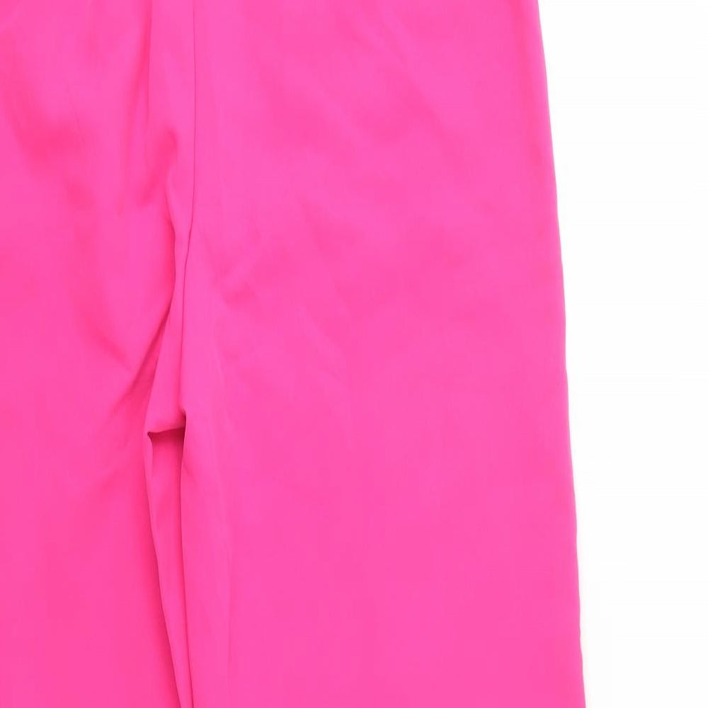 Pieces Womens Pink  Polyester Dress Pants Trousers Size L L32 in Regular