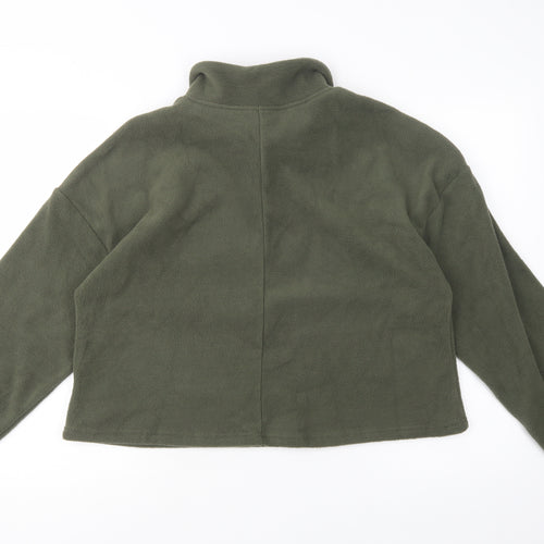 SheIn Womens Green  Polyester Pullover Sweatshirt Size L  Zip