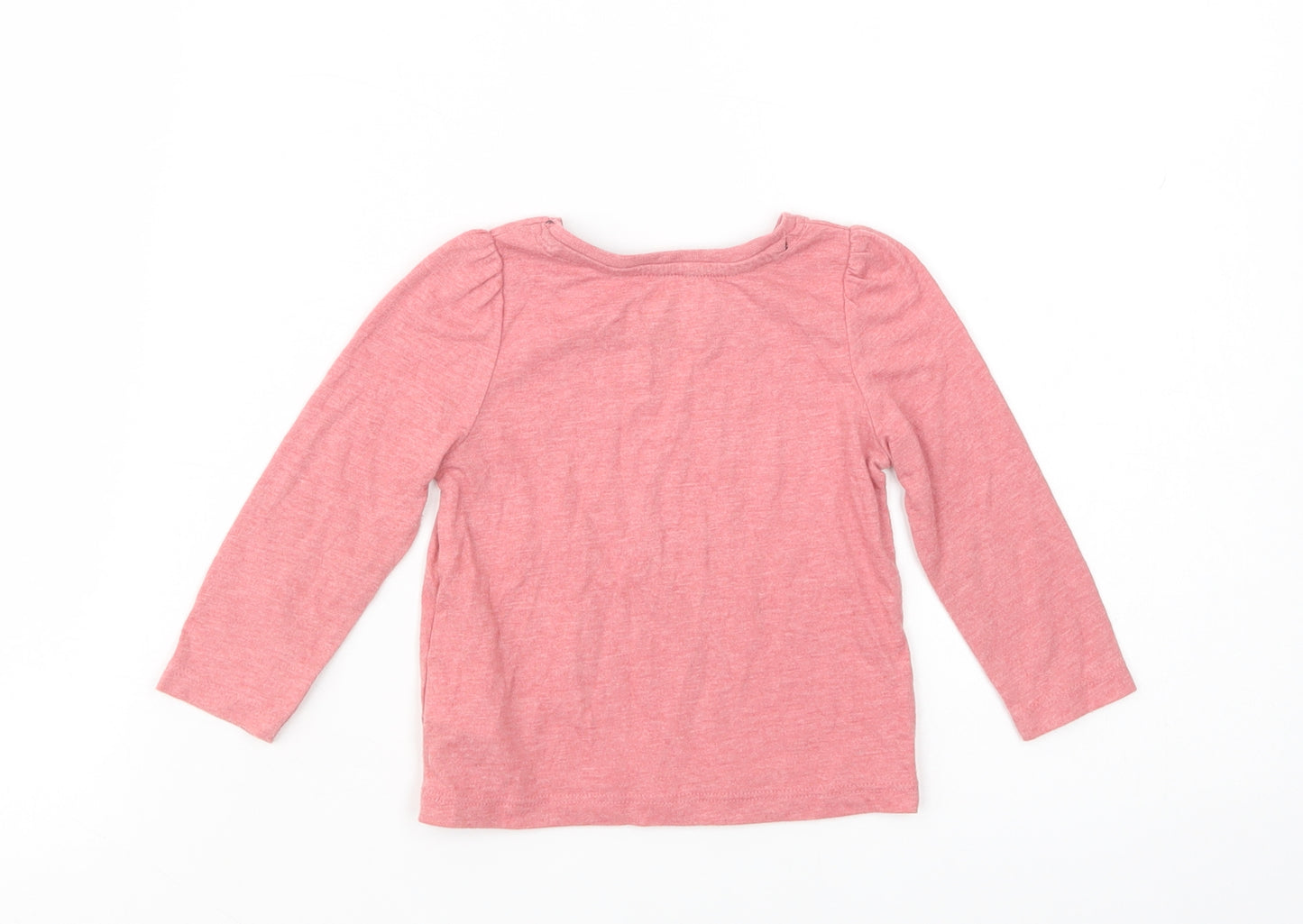 Primark Baby Pink  Polyester Pullover T-Shirt Size 9-12 Months Crew Neck Pullover - Leave A Little Sparkle