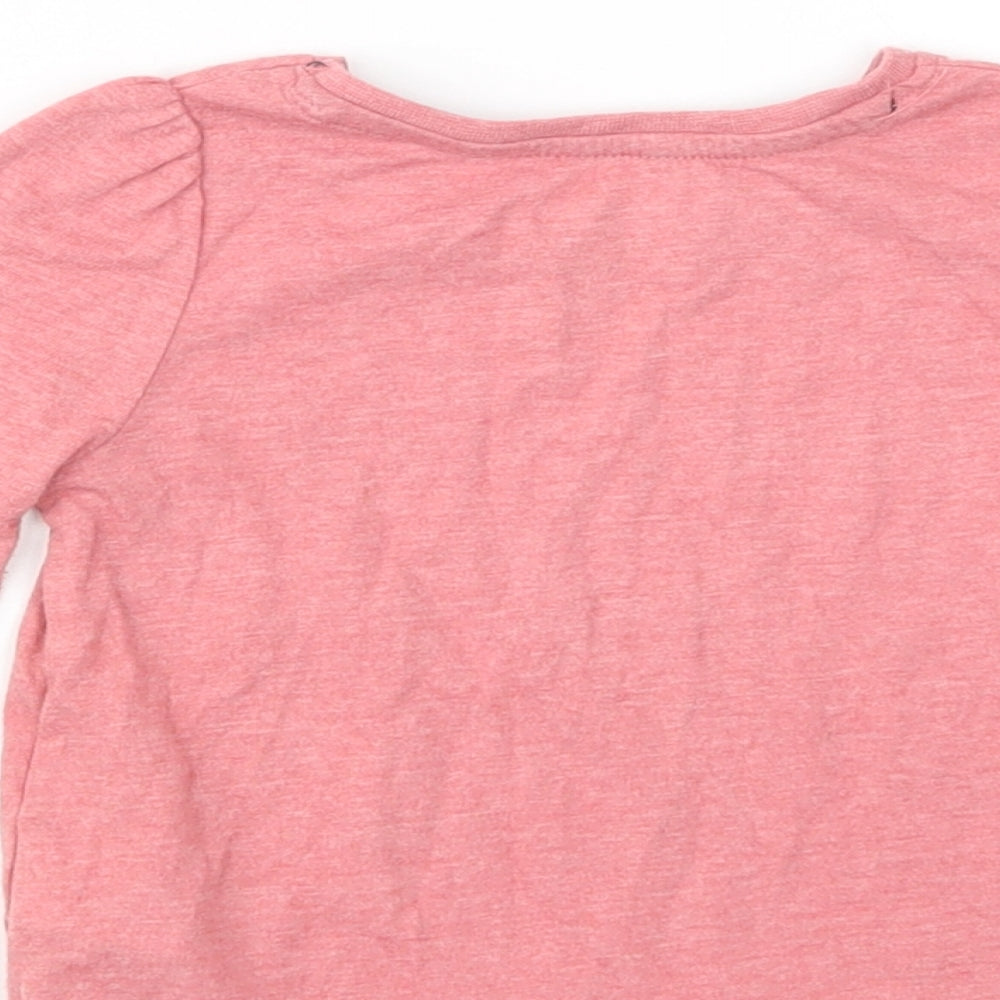 Primark Baby Pink  Polyester Pullover T-Shirt Size 9-12 Months Crew Neck Pullover - Leave A Little Sparkle
