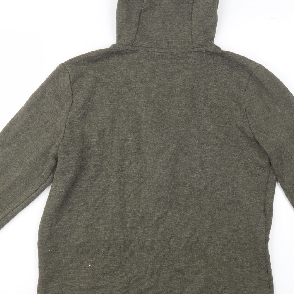 F&F Boys Green  Polyester Full Zip Hoodie Size 12-13 Years  Zip