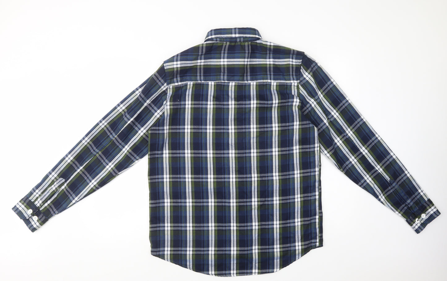 Dare 2B Mens Blue Plaid Polyester  Button-Up Size L Collared Button