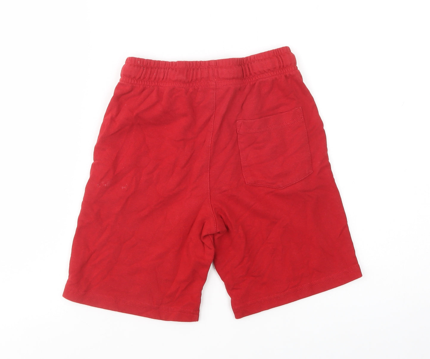 George Boys Red  Cotton Sweat Shorts Size 9-10 Years  Regular Drawstring