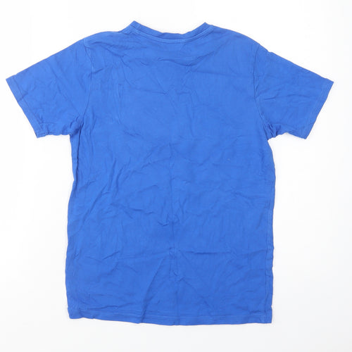George Girls Blue  Cotton Pullover T-Shirt Size 11-12 Years Crew Neck Pullover - Future Icon