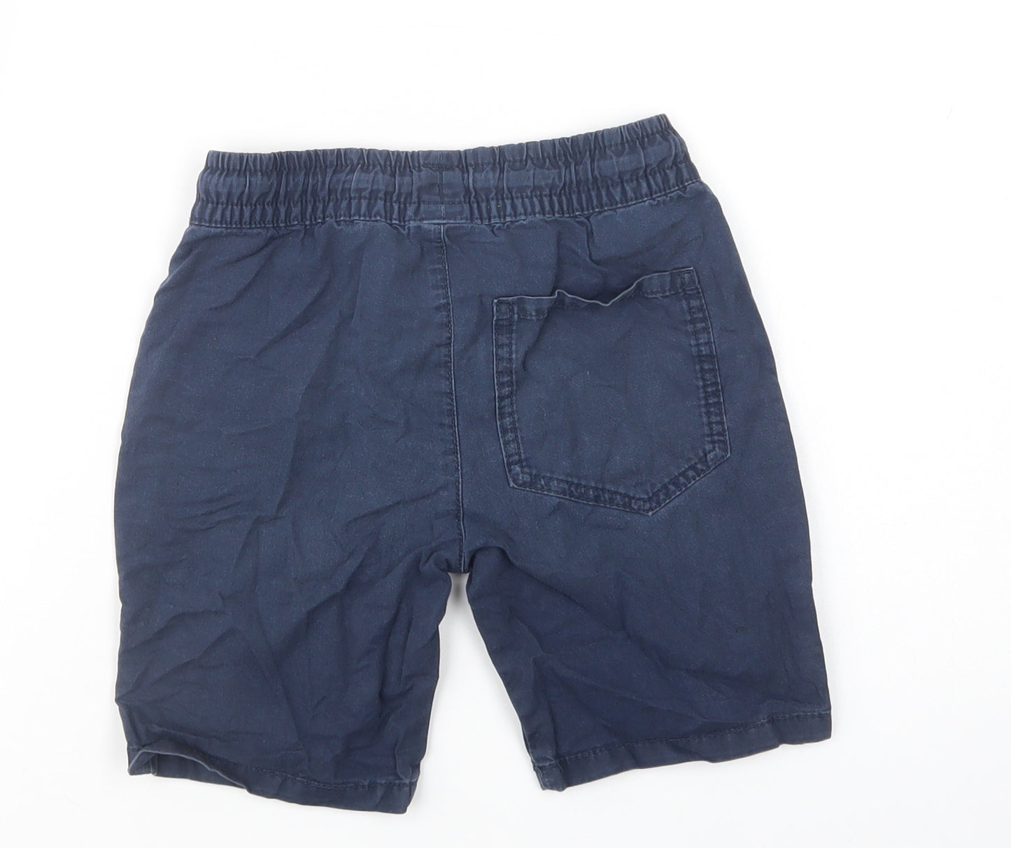 F&F Boys Blue  Cotton Chino Shorts Size 5-6 Years  Regular Drawstring