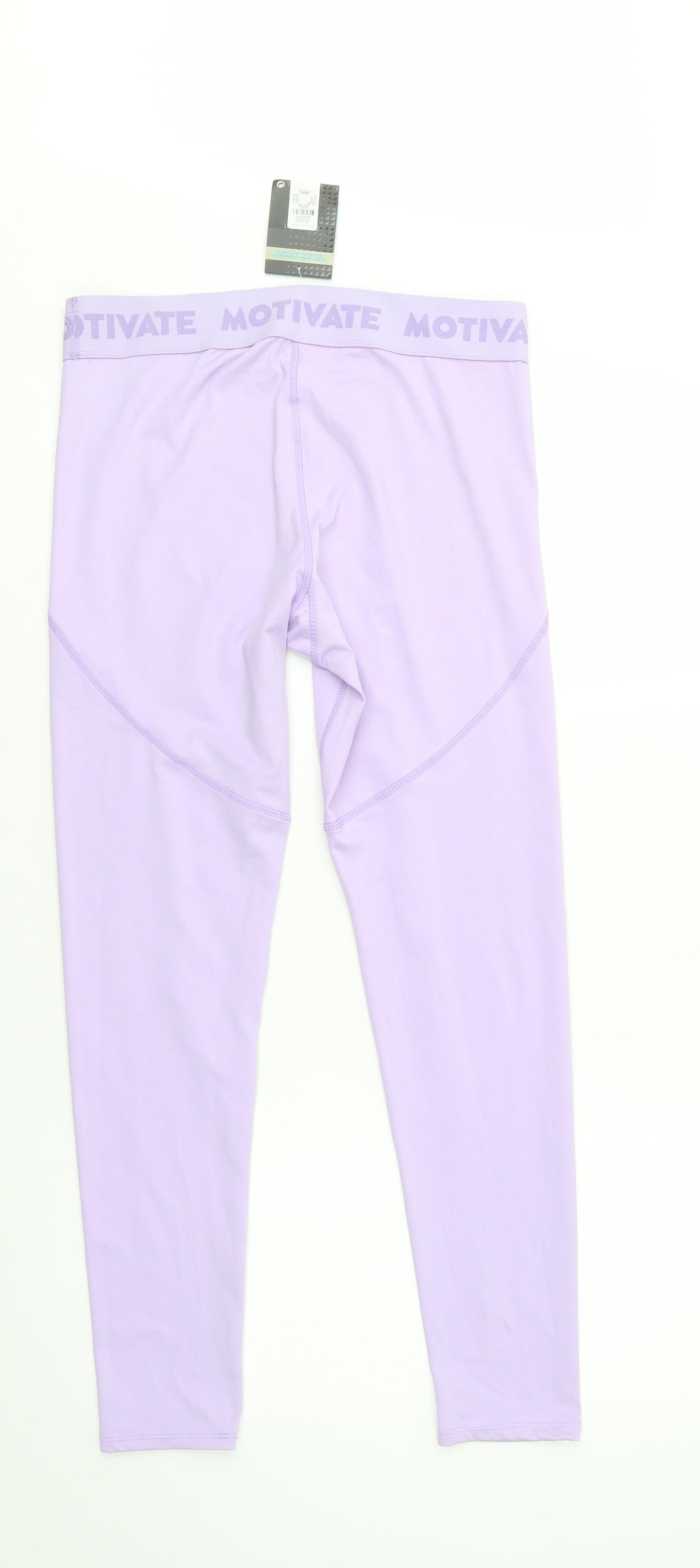 Primark Womens Purple  Polyester Compression Leggings Size 12 L29 in Regular