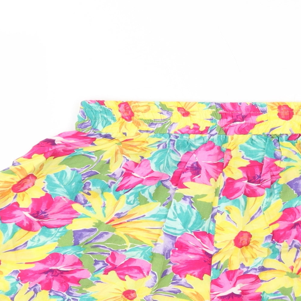 Dorothy Perkins Womens Multicoloured Floral Viscose Culotte Shorts Size 14 L7 in Regular
