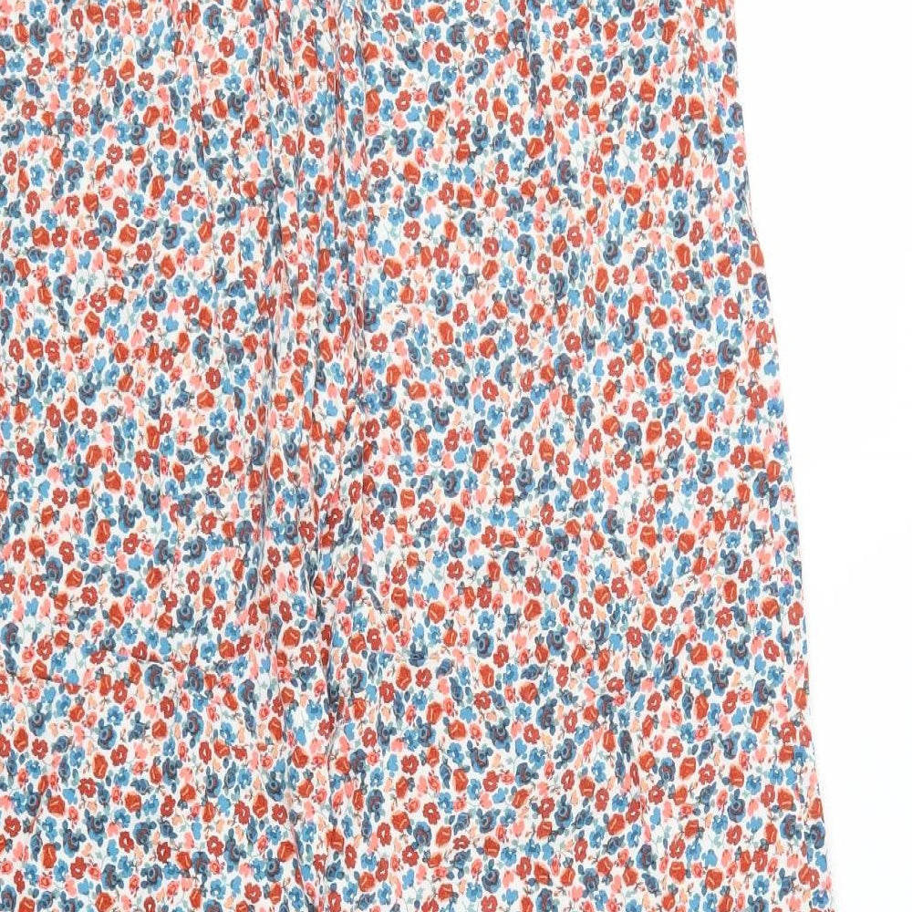 New Look Womens Multicoloured Floral Viscose Trousers  Size 14 L27 in Regular
