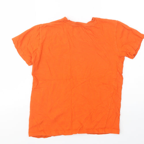 Dunnes Stores Boys Orange  Cotton Ringer T-Shirt Size 12-13 Years Crew Neck Pullover - No Limits