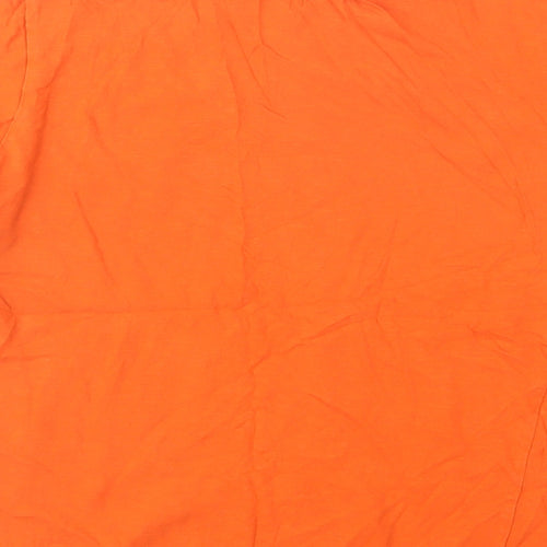 Dunnes Stores Boys Orange  Cotton Ringer T-Shirt Size 12-13 Years Crew Neck Pullover - No Limits