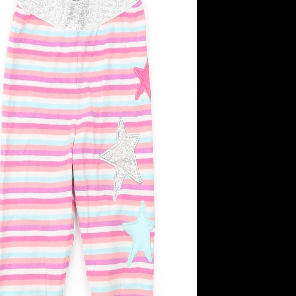 Hatley Girls Multicoloured Striped Cotton Jogger Trousers Size 3 Years  Regular  - Leggings