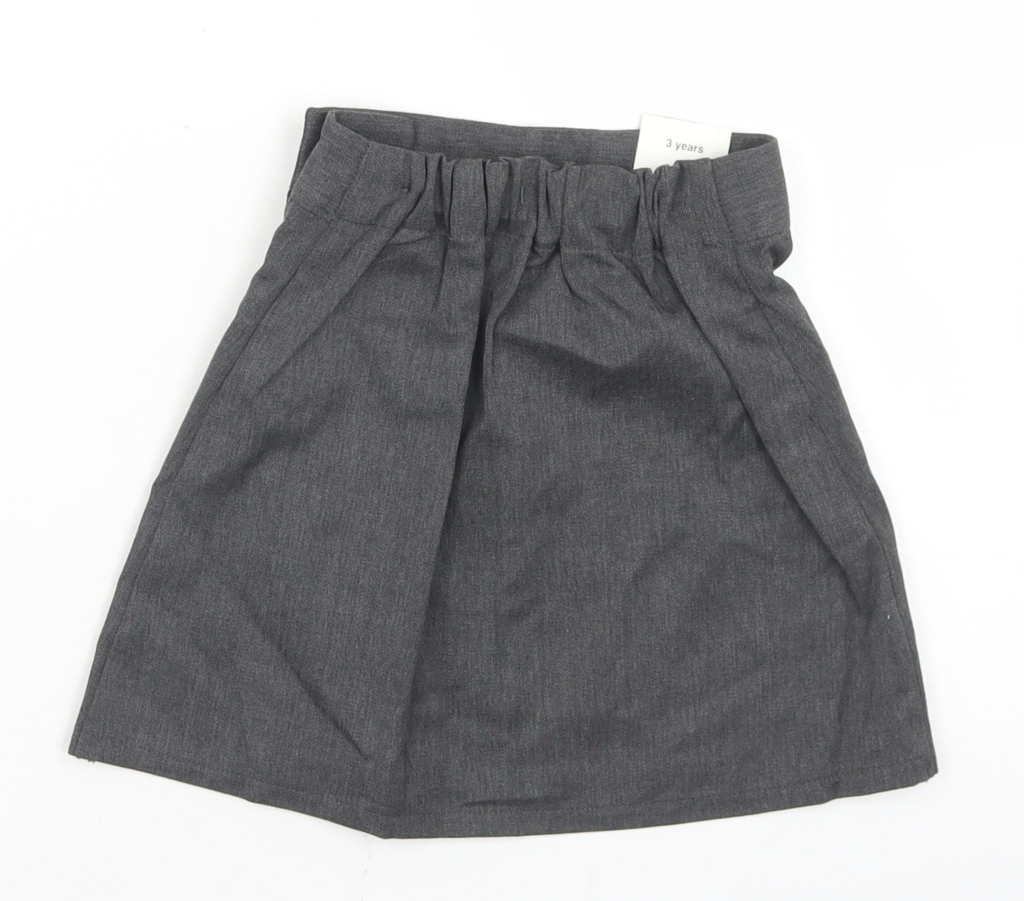 Matalan Girls Grey  Polyester Pleated Skirt Size 3 Years  Regular  - School Wear