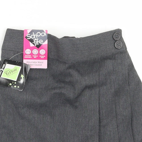 Matalan Girls Grey  Polyester Pleated Skirt Size 3 Years  Regular  - School Wear