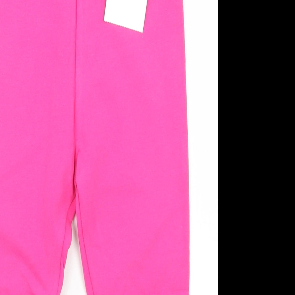 NEXT Girls Pink  Cotton Capri Trousers Size 18-24 Months