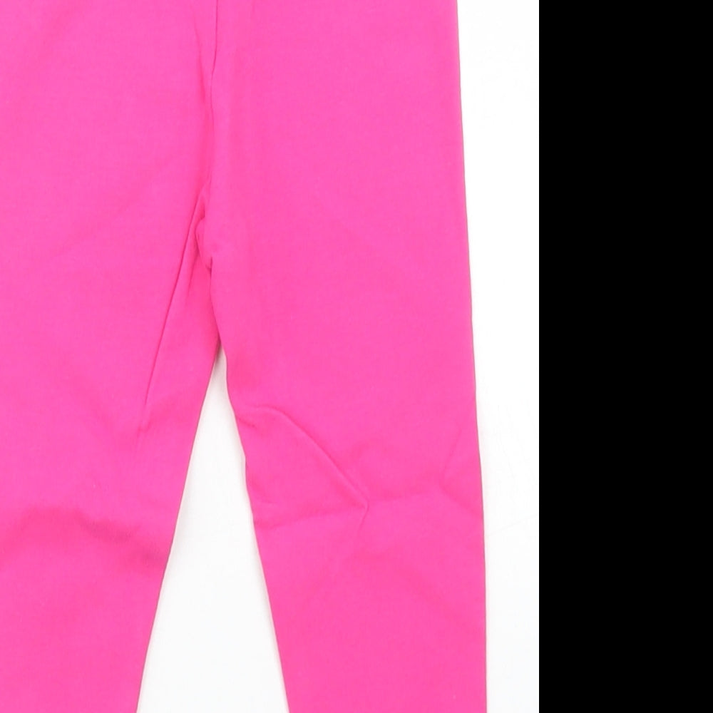 NEXT Girls Pink  Cotton Capri Trousers Size 18-24 Months