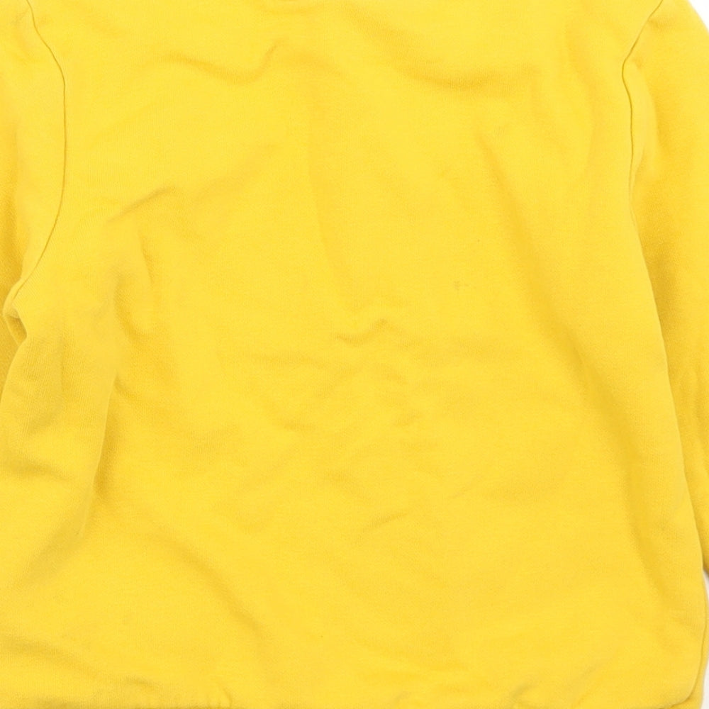 George Girls Yellow  Cotton Pullover Sweatshirt Size 3-4 Years   - Digger Demolition Print