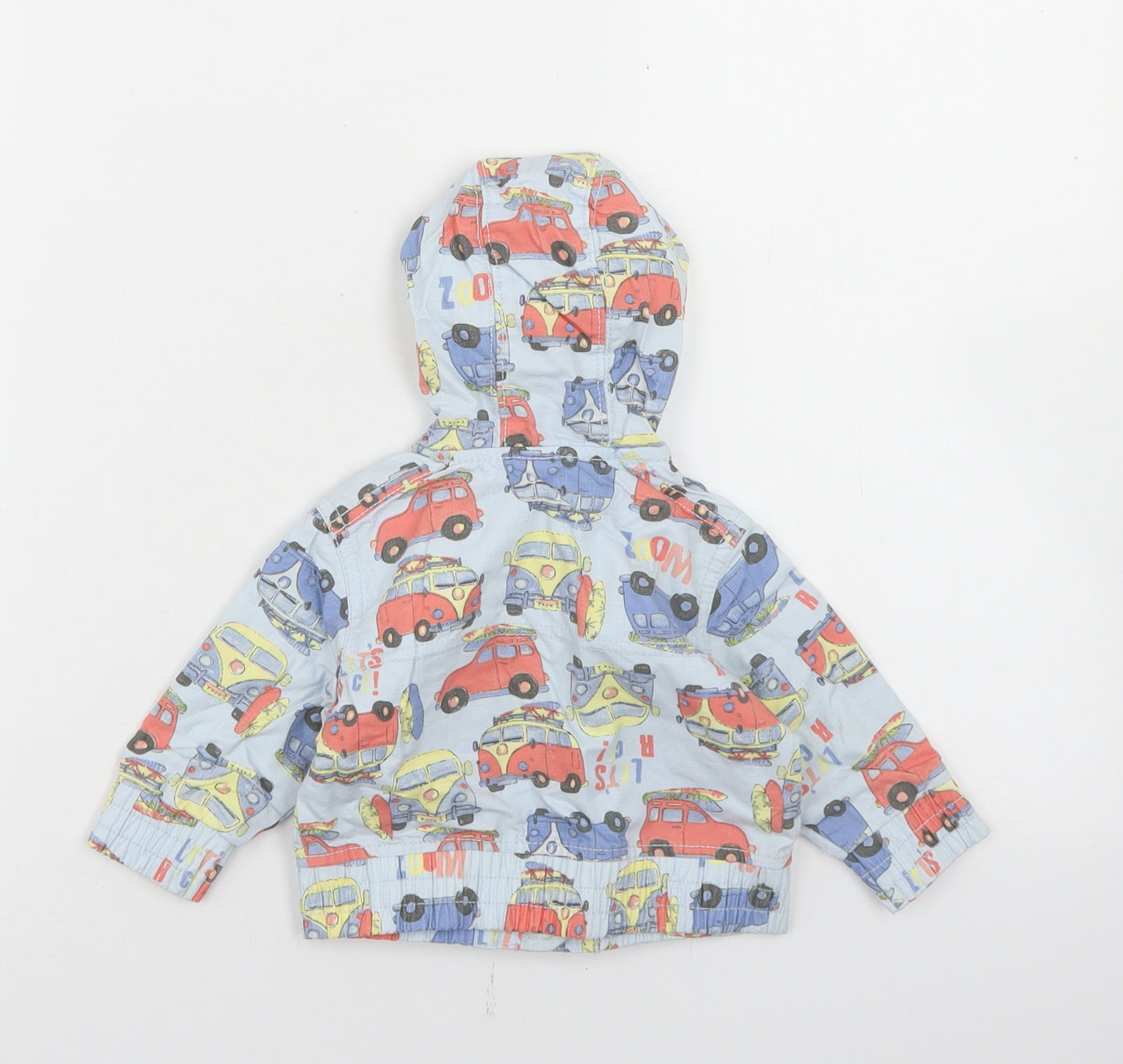NEXT Boys Blue Geometric  Jacket  Size 0-3 Months   Zip - VW Camper