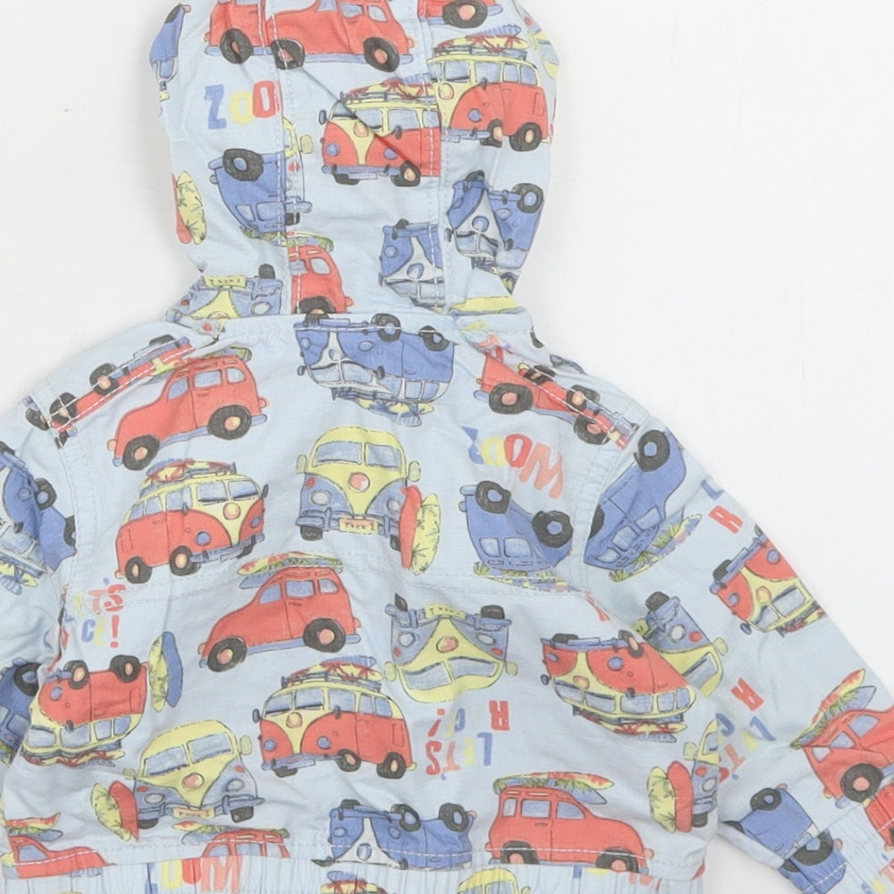 NEXT Boys Blue Geometric  Jacket  Size 0-3 Months   Zip - VW Camper