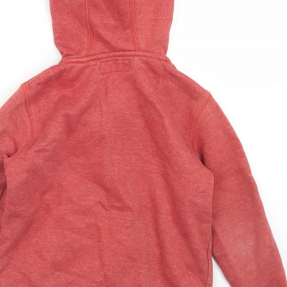 NEXT Boys Red  Cotton Full Zip Hoodie Size 5 Years  Zip