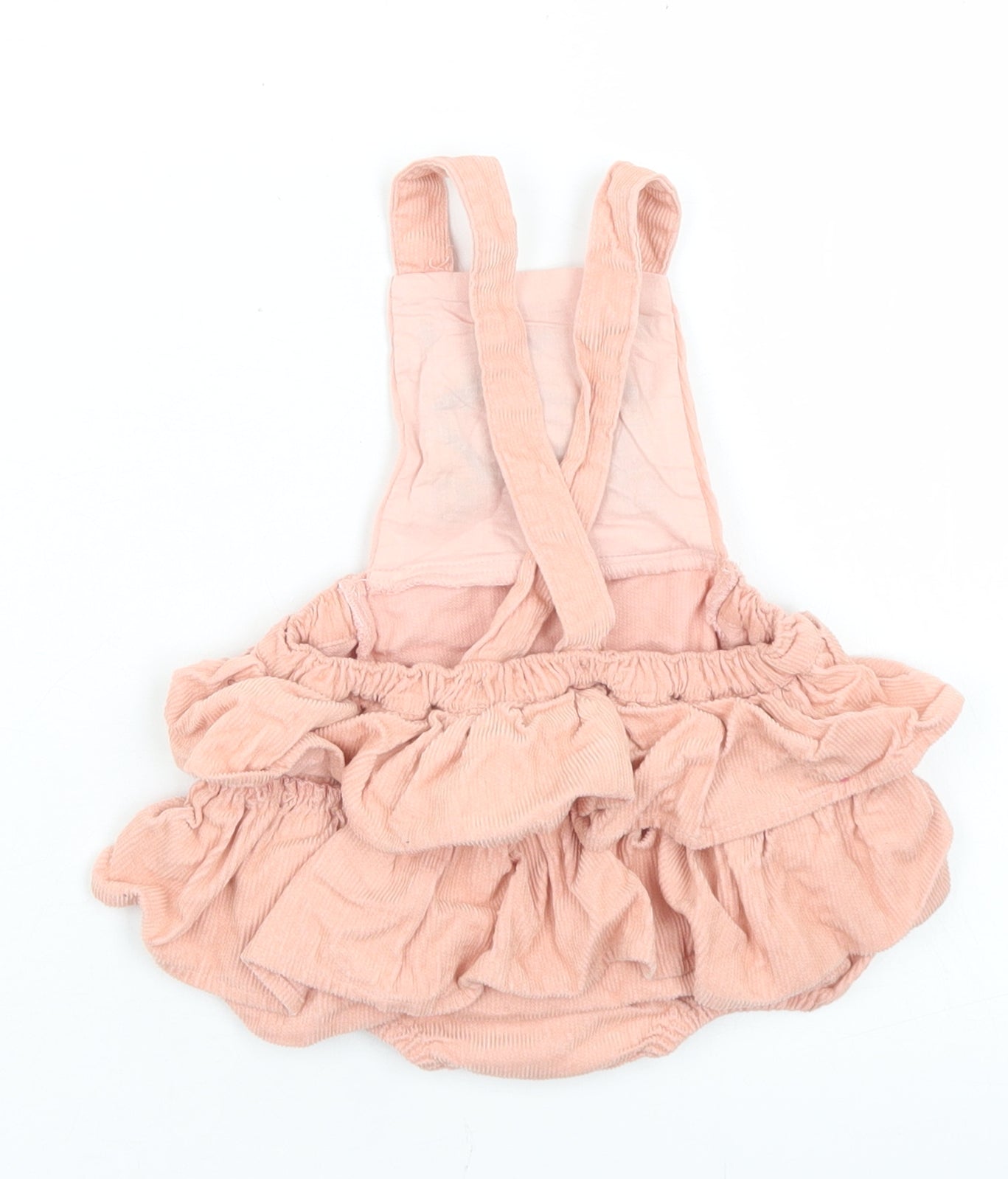 Matalan Girls Pink  Cotton Romper One-Piece Size 6-9 Months  Button