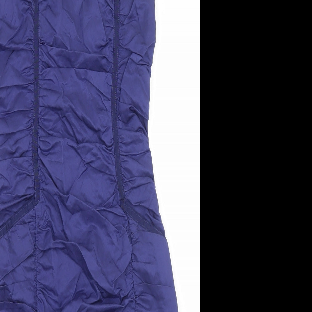 Whistles Womens Blue  Cotton Bodycon  Size 10  Sweetheart Zip