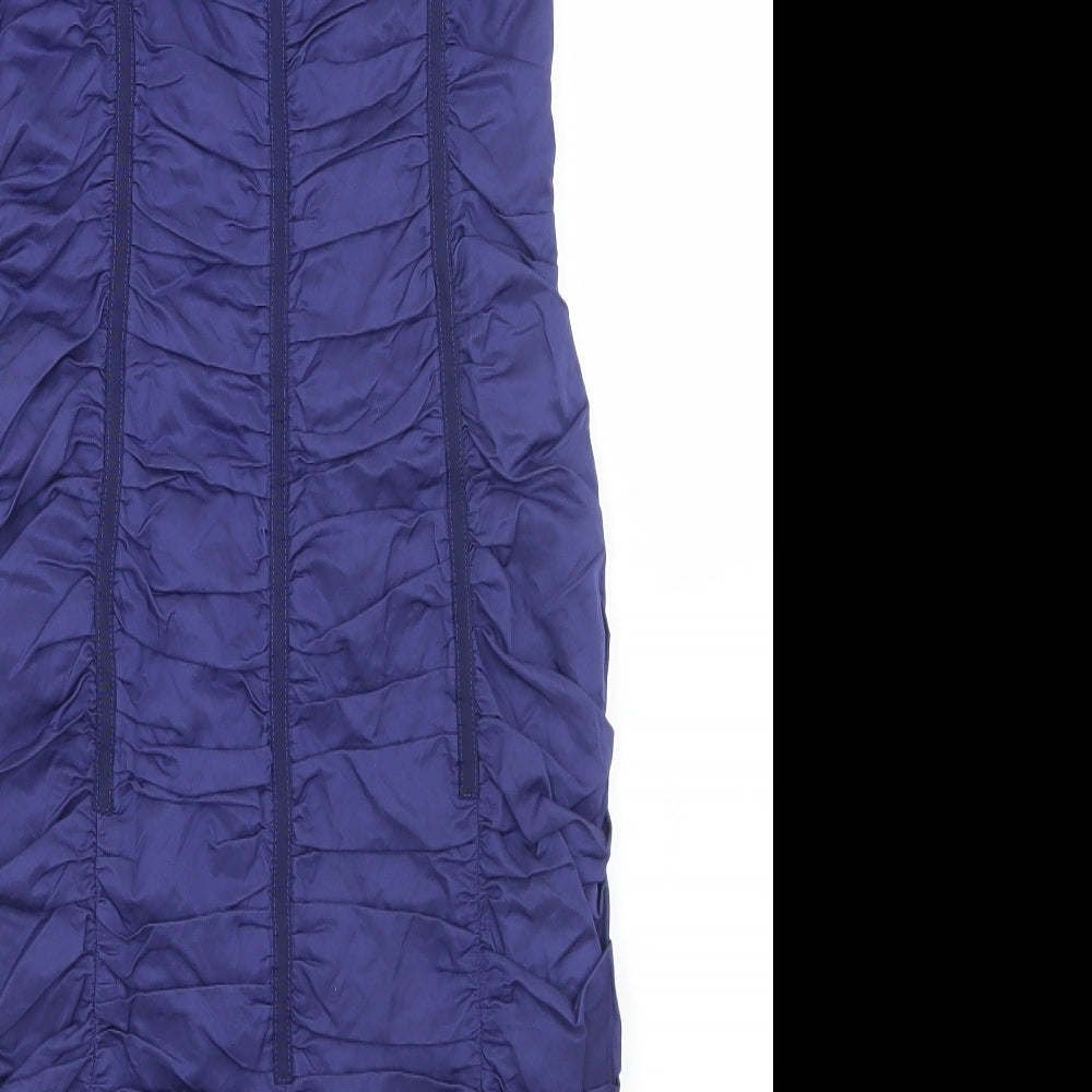 Whistles Womens Blue  Cotton Bodycon  Size 10  Sweetheart Zip