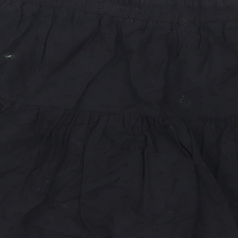 Atmosphere Womens Black  Cotton Flare Skirt Size 10   Drawstring