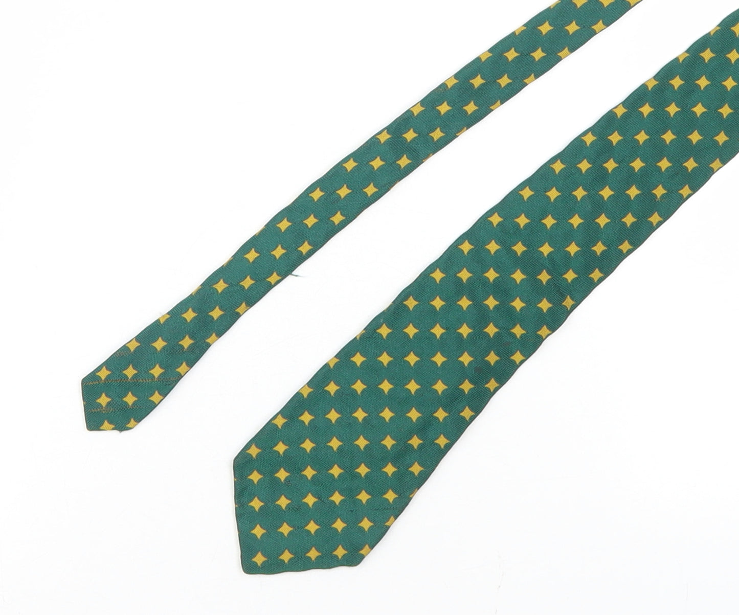 Hackett London Mens Green Geometric Silk Pointed Tie One Size