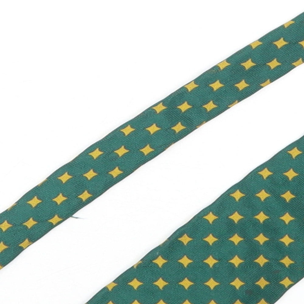 Hackett London Mens Green Geometric Silk Pointed Tie One Size