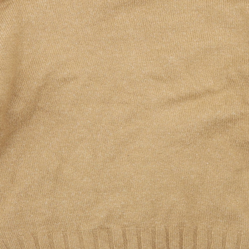 Primark Womens Brown Mock Neck  Acrylic Pullover Jumper Size S