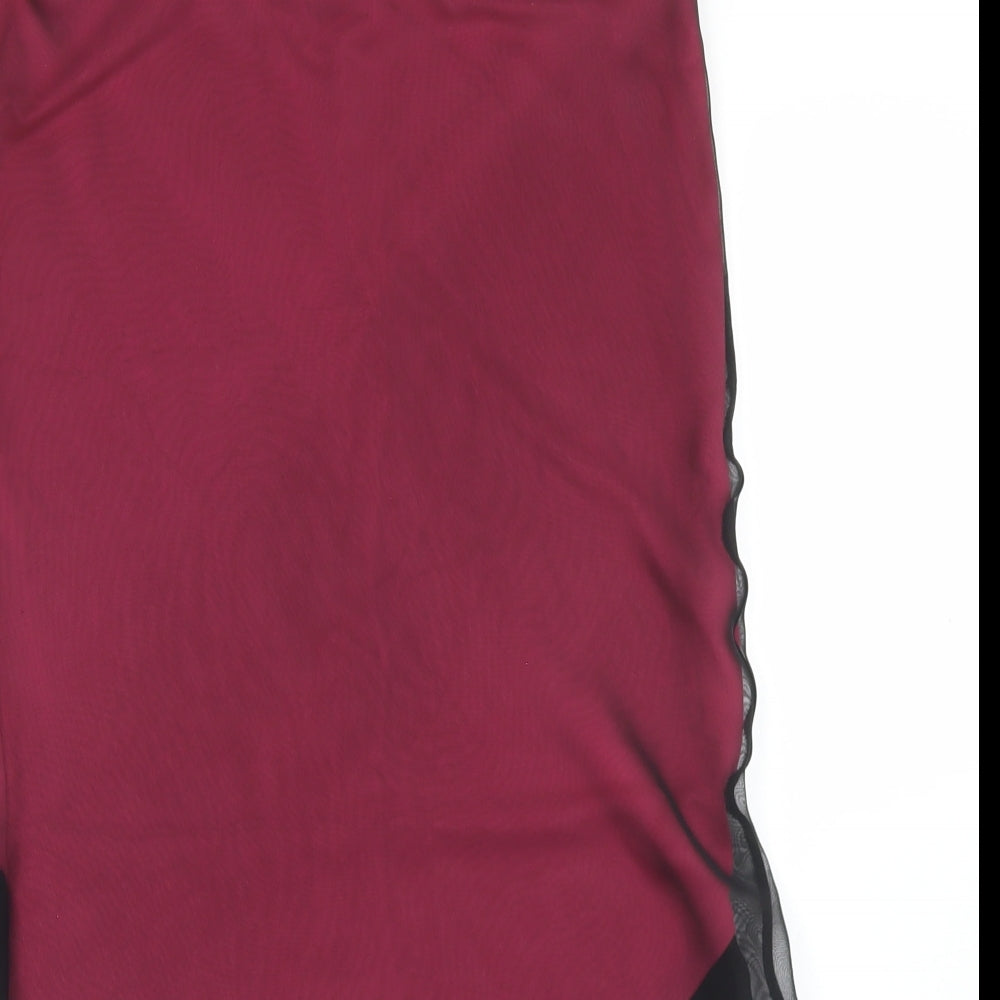 New Look Womens Purple  Polyester Straight & Pencil Skirt Size 12