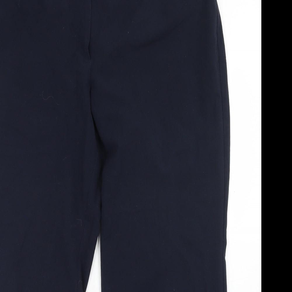 Marks and Spencer Womens Blue  Polyester Dress Pants Trousers Size 18 L26 in Regular Hook & Eye