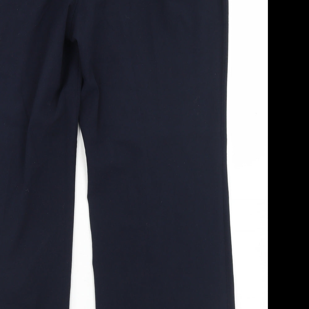 Marks and Spencer Womens Blue  Polyester Dress Pants Trousers Size 18 L26 in Regular Hook & Eye