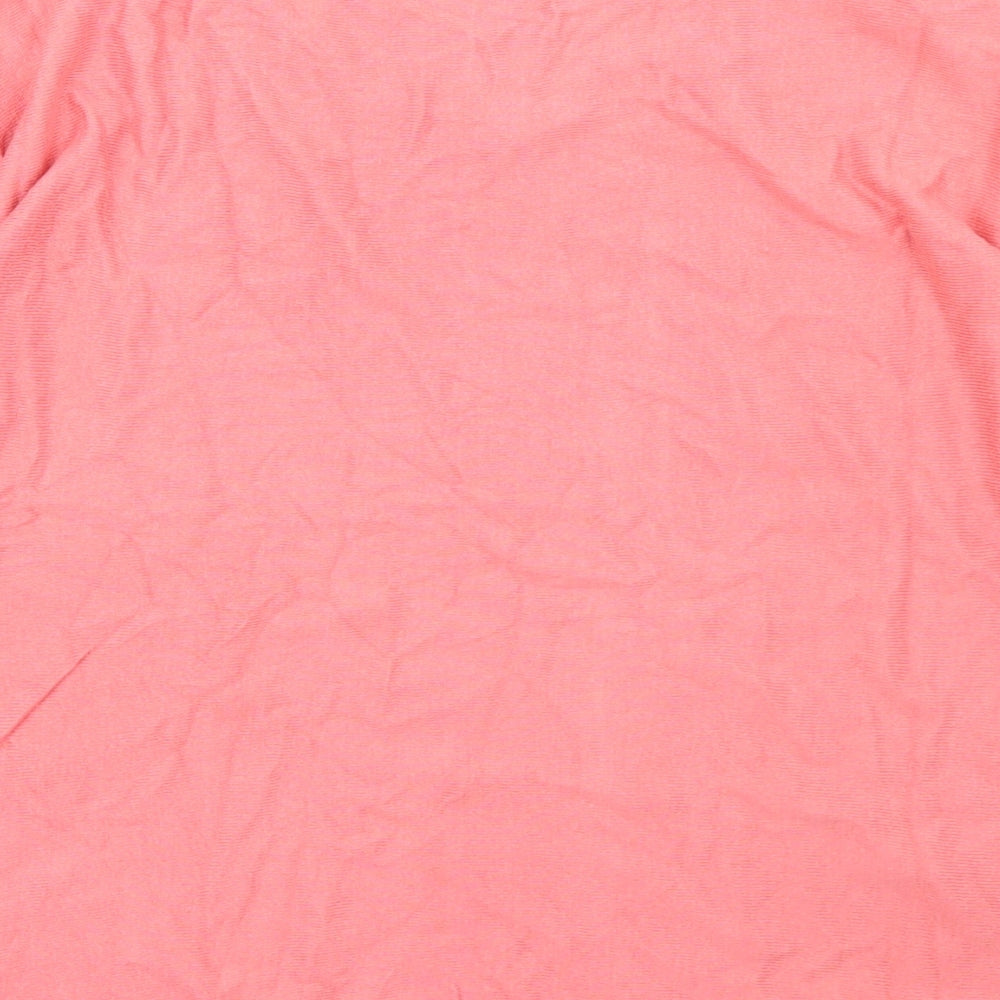 Monsoon Womens Pink V-Neck  Viscose Pullover Jumper Size M