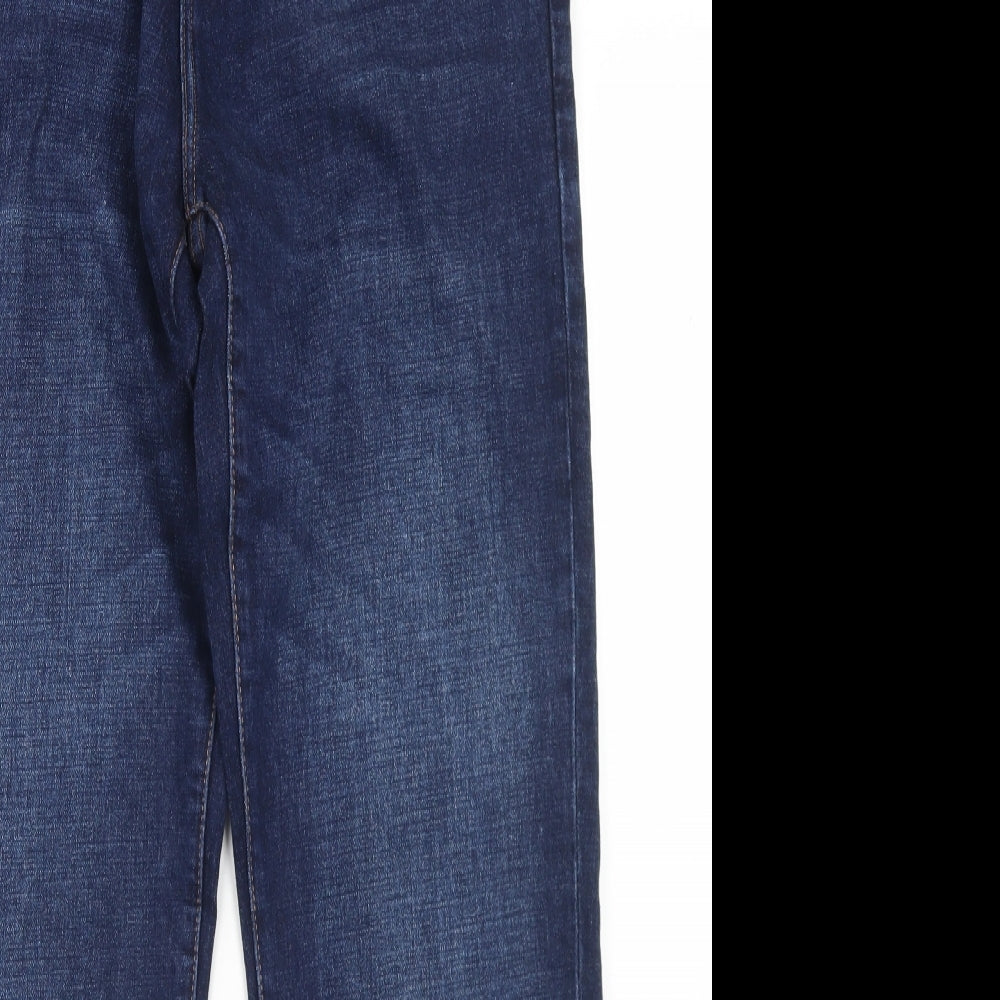 NEXT Mens Blue  Cotton Straight Jeans Size 32 in L31 in Regular Button