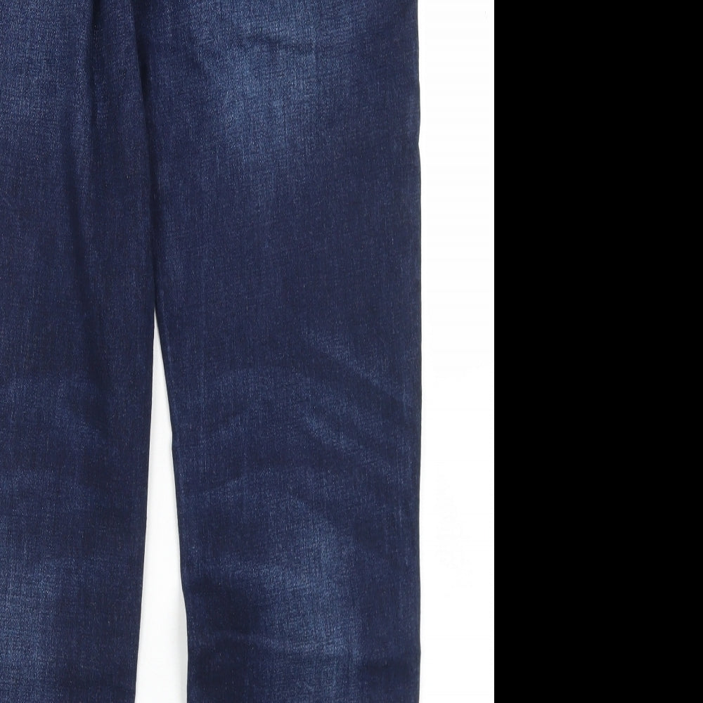 NEXT Mens Blue  Cotton Straight Jeans Size 32 in L31 in Regular Button