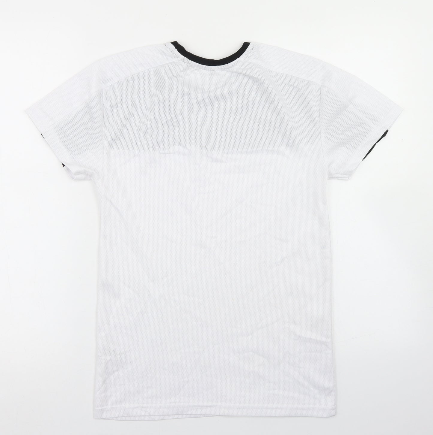 Primark Mens White Colourblock Polyester  T-Shirt Size XS Crew Neck