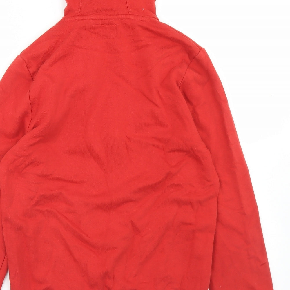 NEXT Boys Red  Cotton Full Zip Hoodie Size 11 Years  Zip