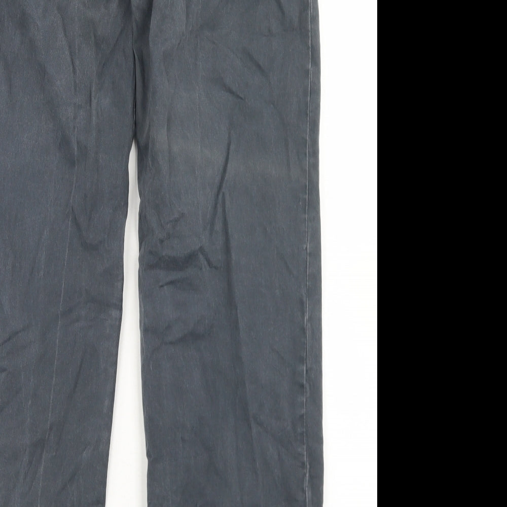George Mens Grey  Cotton Chino Trousers Size 36 in L28 in Regular Button