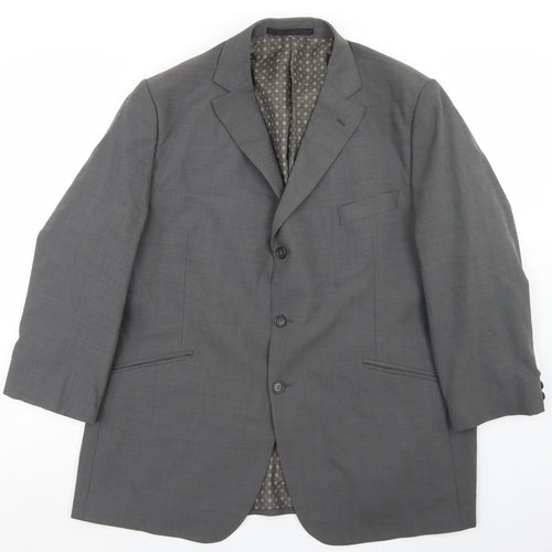 Marks and Spencer Mens Grey  Polyester Jacket Blazer Size 46