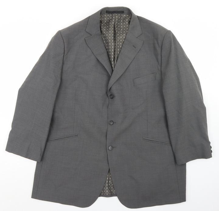 Marks and Spencer Mens Grey  Polyester Jacket Blazer Size 46